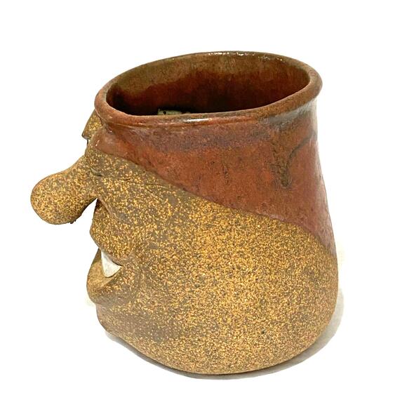 Vintage Studio Art Pottery Ugly Face Coffee Tea Mug Funny Whimsical - Picture 9 of 9